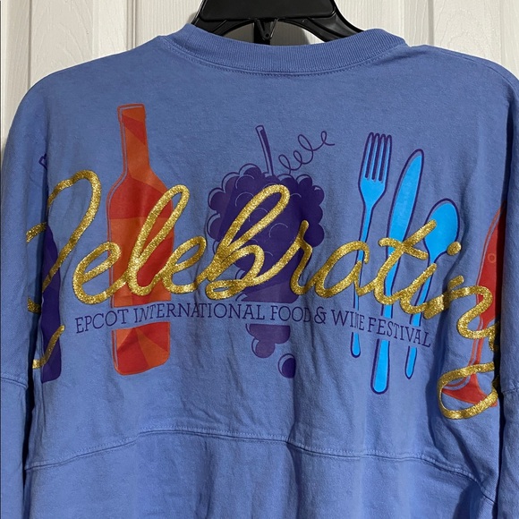NICE Disney Parks blue Spirit Jersey Epcot Food & Wine Festival oversized MEDIUM - Picture 6 of 11